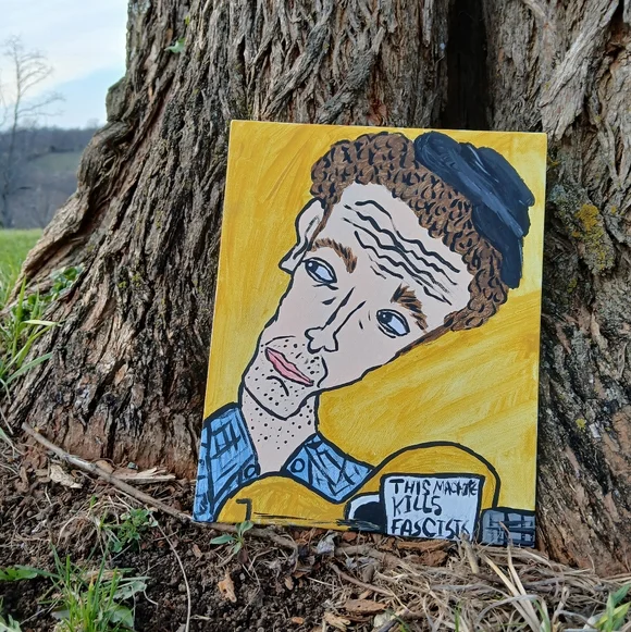 Woody Guthrie Portrait Painting - Picture 3 of 11